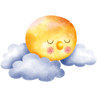 The moon in the cloud png