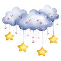 Wolke Star Aquarell png