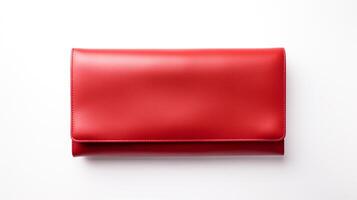 AI generated Red Foldover Clutch Bag isolated on white background with copy space for advertisement. AI Generated photo