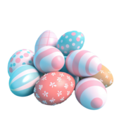 ai generato illustrazione di 3d colorato uovo per celebrare Pasqua ai generato png