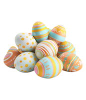 ai generato illustrazione di 3d colorato uovo per celebrare Pasqua ai generato png