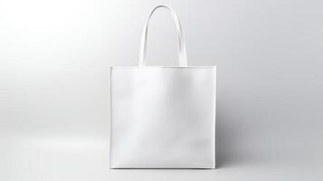 AI generated White Tote Bag isolated on white background with copy space for advertisement. AI Generated photo