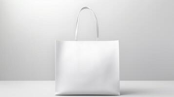 AI generated White Tote Bag isolated on white background with copy space for advertisement. AI Generated photo