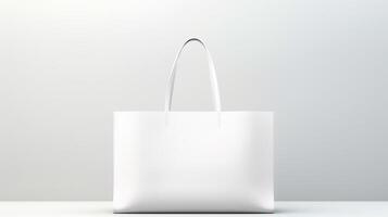 AI generated White Tote Bag isolated on white background with copy space for advertisement. AI Generated photo