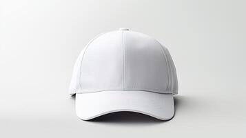 AI generated Photo of White Dad Cap isolated on white background. AI Generated