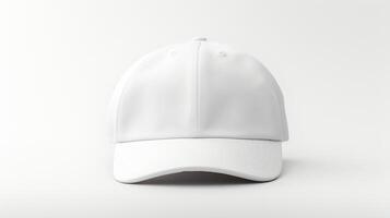 AI generated Photo of White Military Cap isolated on white background. AI Generated