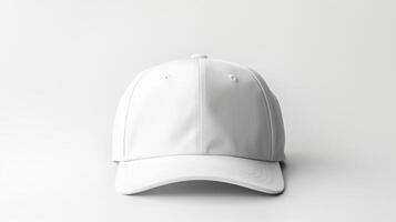 AI generated Photo of White Military Cap isolated on white background. AI Generated