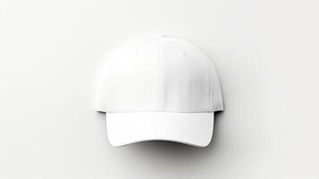 ai generado foto de blanco papá gorra aislado en blanco antecedentes. ai generado