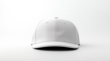 ai generado foto de blanco plano gorra aislado en blanco antecedentes. ai generado