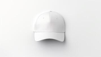 AI generated Photo of White Dad Cap isolated on white background. AI Generated