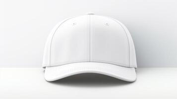 ai generado foto de blanco plano gorra aislado en blanco antecedentes. ai generado