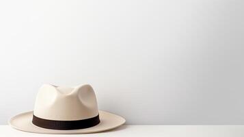 AI generated Photo of White Panama Hat isolated on white background. AI Generated