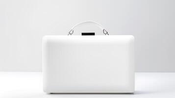 AI generated White Minaudiere Bag isolated on white background with copy space for advertisement. AI Generated photo