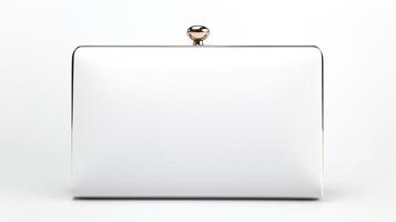 AI generated White Frame Clutch Bag isolated on white background with copy space for advertisement. AI Generated photo