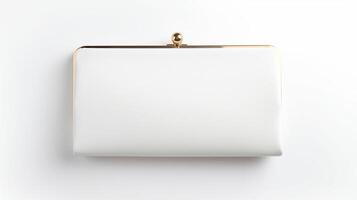 AI generated White Frame Clutch Bag isolated on white background with copy space for advertisement. AI Generated photo