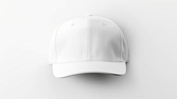 ai generado foto de blanco camionero gorra aislado en blanco antecedentes. ai generado