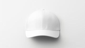 ai generado foto de blanco visera gorra aislado en blanco antecedentes. ai generado