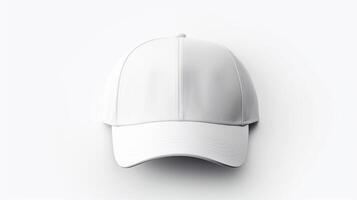 ai generado foto de blanco visera gorra aislado en blanco antecedentes. ai generado