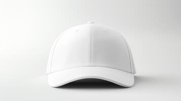 AI generated Photo of White Visor cap isolated on white background. AI Generated