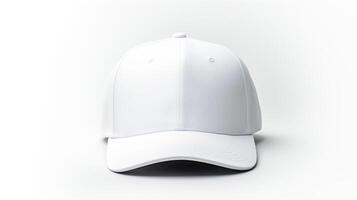 ai generado foto de blanco camionero gorra aislado en blanco antecedentes. ai generado