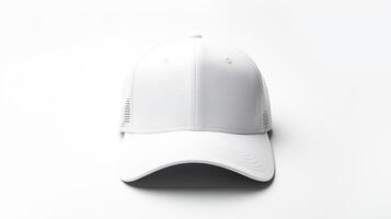 ai generado foto de blanco camionero gorra aislado en blanco antecedentes. ai generado