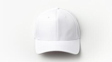 ai generado foto de blanco camionero gorra aislado en blanco antecedentes. ai generado