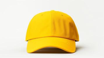 ai generado foto de amarillo papá gorra aislado en blanco antecedentes. ai generado