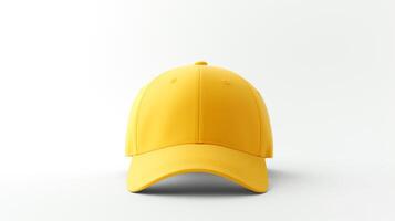 AI generated Photo of Yellow Dad Cap isolated on white background. AI Generated