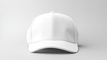 AI generated Photo of White Fitted Cap isolated on white background. AI Generated