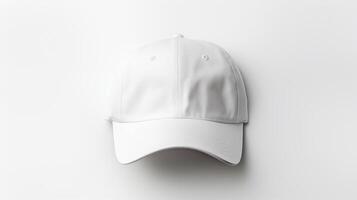 ai generado foto de blanco papá gorra aislado en blanco antecedentes. ai generado