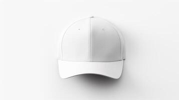 ai generado foto de blanco visera gorra aislado en blanco antecedentes. ai generado