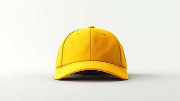 AI generated Photo of Yellow Dad Cap isolated on white background. AI Generated