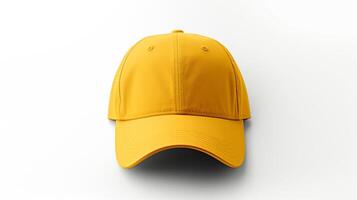 AI generated Photo of Yellow Dad Cap isolated on white background. AI Generated