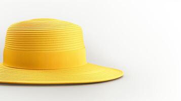 AI generated Photo of Yellow Sun hat isolated on white background. AI Generated