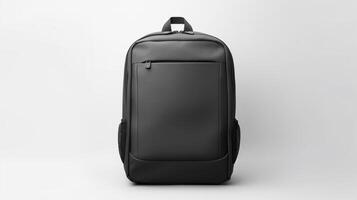 AI generated Black Rolling Backpack Bag isolated on white background with copy space for advertisement. AI Generated photo