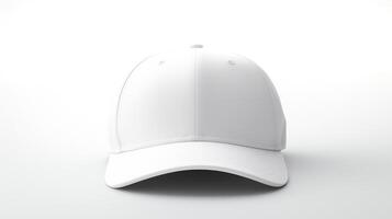 ai generado foto de blanco visera gorra aislado en blanco antecedentes. ai generado