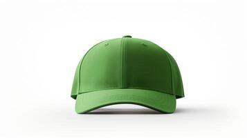 AI generated Photo of Green Fitted Cap isolated on white background. AI Generated