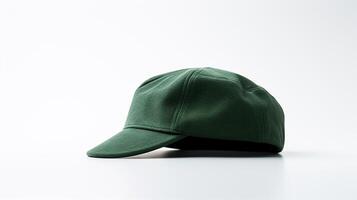 AI generated Photo of Green Newsboy Cap isolated on white background. AI Generated