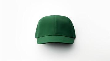 AI generated Photo of Green Flat Cap isolated on white background. AI Generated