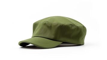 AI generated Photo of Green Newsboy Cap isolated on white background. AI Generated