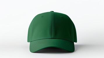 ai generado foto de verde equipado gorra aislado en blanco antecedentes. ai generado