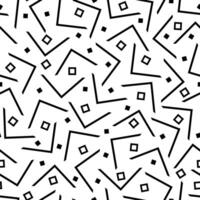 Seamless pattern black squares and lines, corners vector