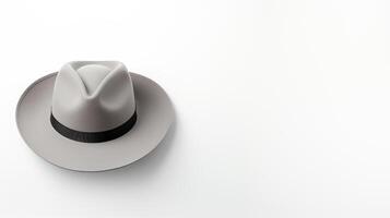 ai generado foto de gris Panamá sombrero aislado en blanco antecedentes. ai generado