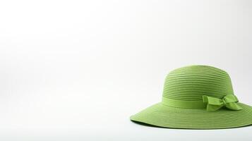 AI generated Photo of Green Sun hat isolated on white background. AI Generated