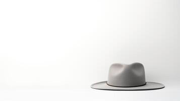 AI generated Photo of Grey Panama Hat isolated on white background. AI Generated