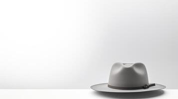 AI generated Photo of Grey Panama Hat isolated on white background. AI Generated