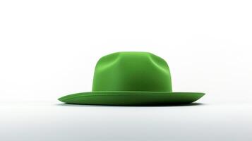 AI generated Photo of Green Cowboy Hat isolated on white background. AI Generated