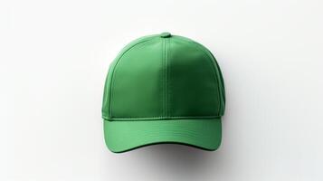 ai generado foto de verde plano gorra aislado en blanco antecedentes. ai generado