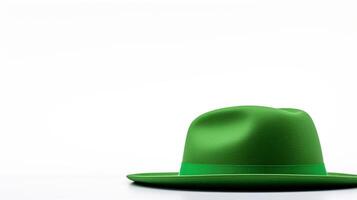 AI generated Photo of Green Panama Hat isolated on white background. AI Generated