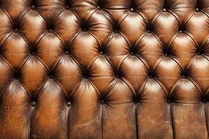 lujo marrón cuero sofá antecedentes textura foto